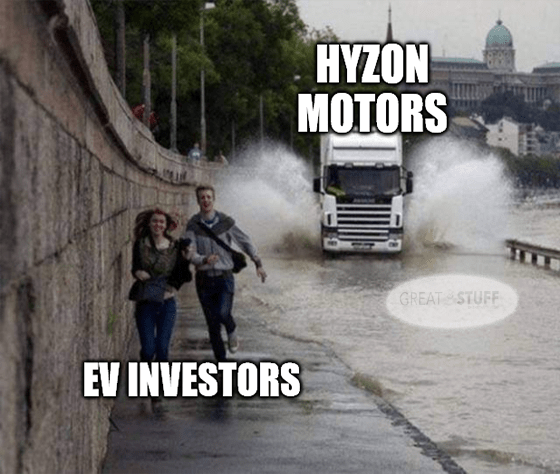 Hyzon motors chasing EV investors meme