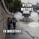 Hyzon motors chasing EV investors truck meme small