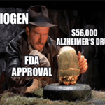 Biogen Indiana Jones $56K Alzheimer's drug meme small