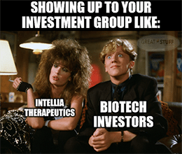 Weird science Intellia therapeutics biotech meme small