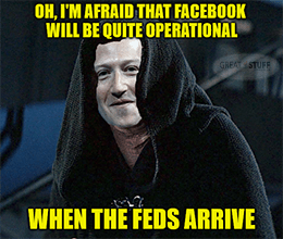 Zuckerberg Facebook quite operational Feds FTC meme small