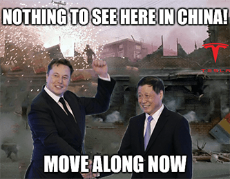 Nothing to see here in China move along Tesla meme