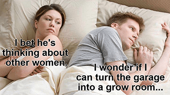 SMG turn garage into grow room? meme