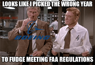 Picked wrong year to fudge FAA regulations BA meme