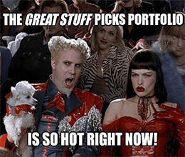 Great Stuff Picks portfolio so hot 7 triple-digit gains meme small