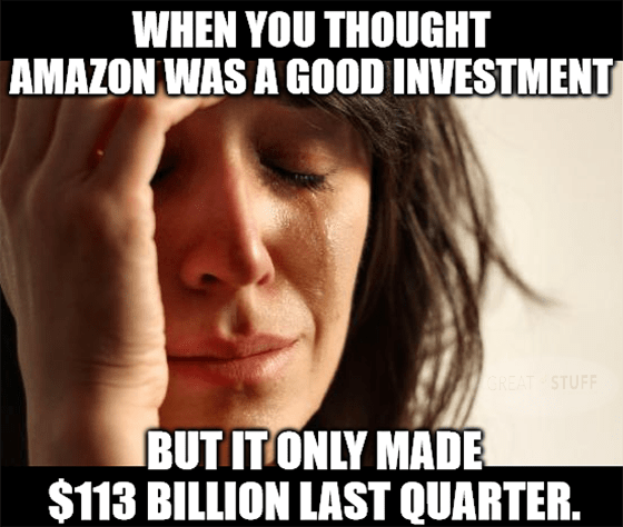 Thought Amazon good investment only made $113B meme big