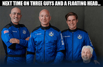 Blue Origin Bezos floating head meme