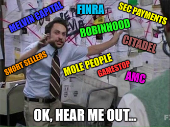 Robinhood IPO FINRA mole people shorts conspiracy meme - july jobs gs