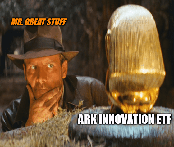Raiders Lost ARK Innovation ETF Burry short meme big