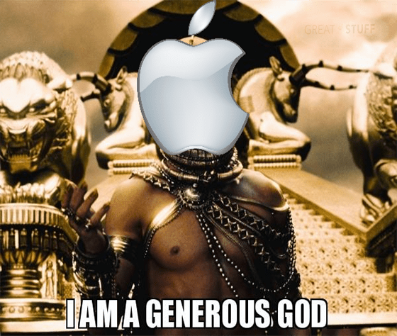 Apple I am a generous God app store devs meme big