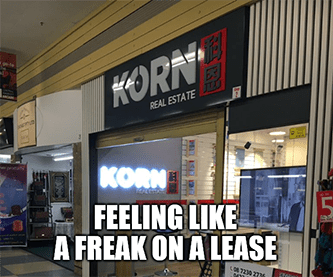 Korn real estate freak on lease Zillow meme