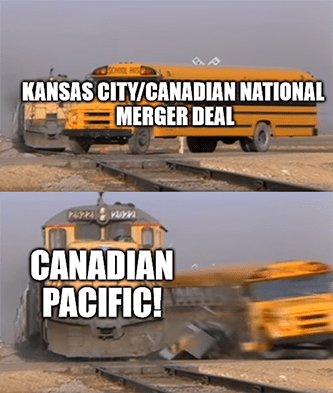 KSU CN merger deal Canadian Pacific last bid meme