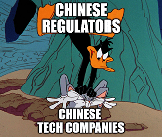 Chinese Regulators Daffy Duck meme