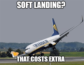 Ryanair soft landing costs extra meme