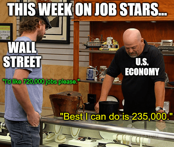 Job Data Stars Best I can do is 235,000 meme big