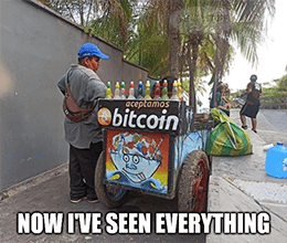 Bitcoin cart now seen everything El Salvador meme small