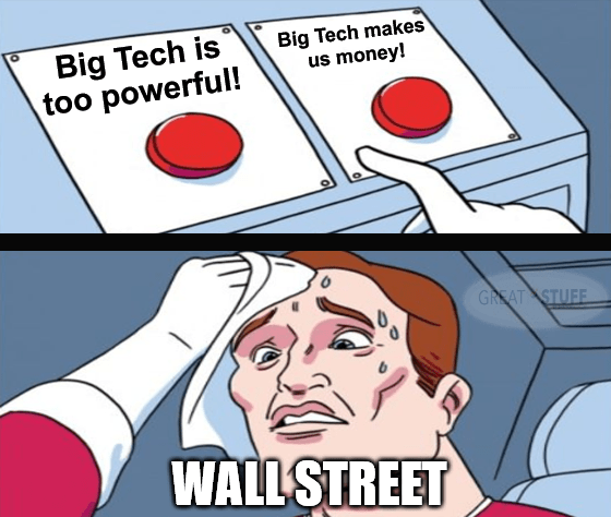 Big Tech Too Powerful Red Button Meme Big