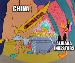 Alibaba Investors Daffy Duck meme small