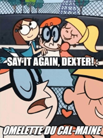 Dexter's Laboratory Omelette Cal-Maine Meme