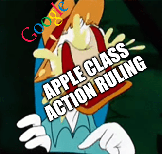 Google Apple Class action ruling lower charge meme