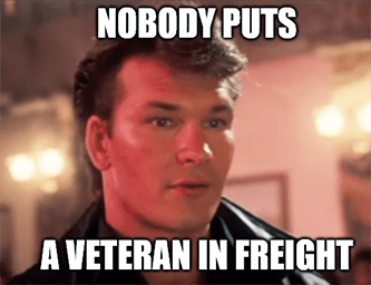 nobody puts a veteran in freight cargo plane meme