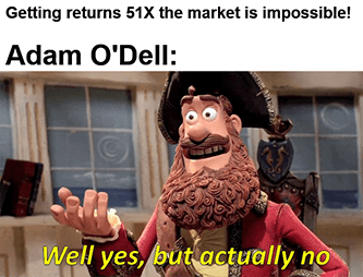 51X the market O'Dell Yes but actually no meme