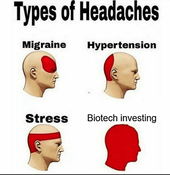 Types of Headaches Biotech Investing Meme