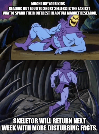 Skeletor Reading To Short Sellers Meme