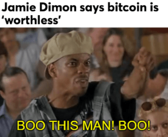 Jamie Dimon Boo Bitcoin Meme