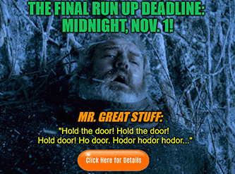 Final Run Up Nov 1 Deadline Meme