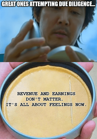 Due Diligence Revenue and Earnings Matter Lid Meme