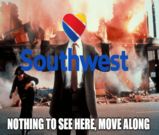 Nothing to see here move along LUV Southwest cancelations meme big
