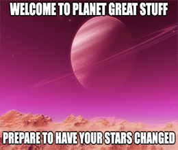 Great Stuff Pink Planet Meme Small - final run up edition
