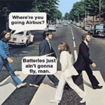 Airbus Beatles PLUG batteries ain't gonna fly meme small