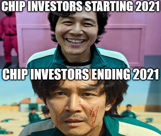Chip Investors Beginning End of 2021 Meme Big