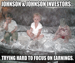 JNJ investsors focusing on earnings asbestos meme small