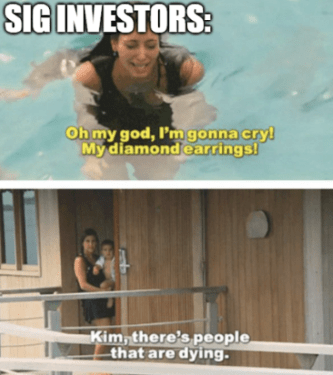 SIG Investors Kim Kardashian Diamond Crying Meme