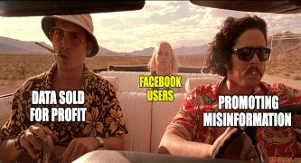 Fear and Loathing Facebook users sold profit ads meme
