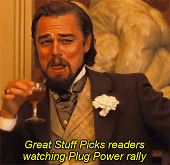Great Stuff Picks watching PLUG rally meme