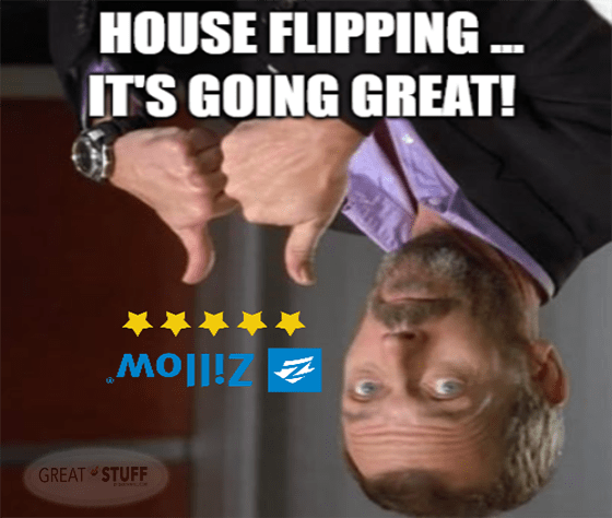 House Flipping Upside Down House Zillow Meme Big