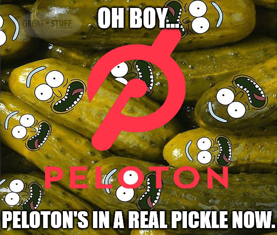 Peloton in a real pickle now $1 billion meme big
