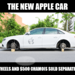 New Apple Car wheels chamois sold separately meme