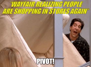 Wayfair People Shopping In Stores Ross Pivot Meme