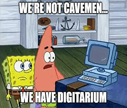 SpongeBob Cavemen Digitarium Meme