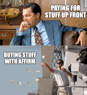 Leonardo Dicaprio Wolf of Wall St Affirm Payments Meme