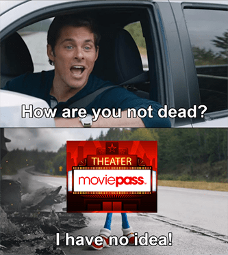 How are you not dead Sonic MoviePass stock meme