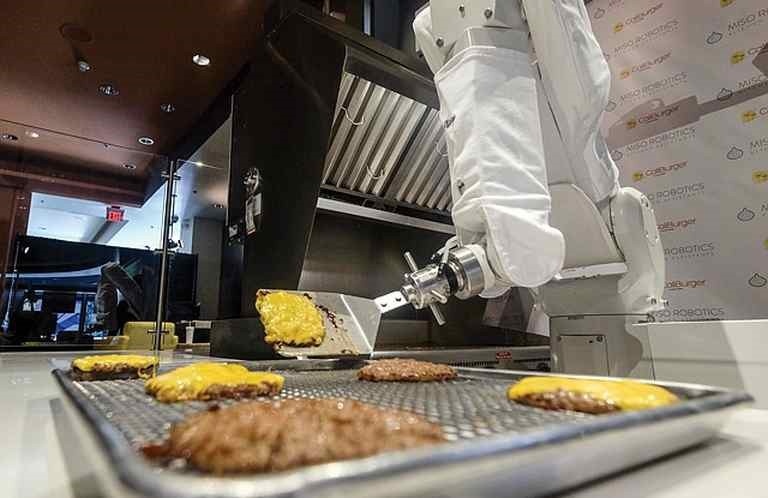 burger flipping robot