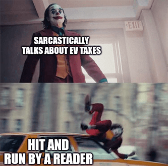 The Joker Sarcastic About EV Taxes Meme