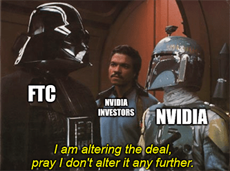 Nvidia ARM FTC altering the deal Vader meme
