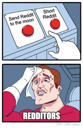 Short Reddit Sent to Moon Decision Meme